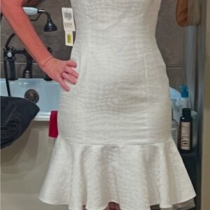 Maggy Londyn White Mermaid dress